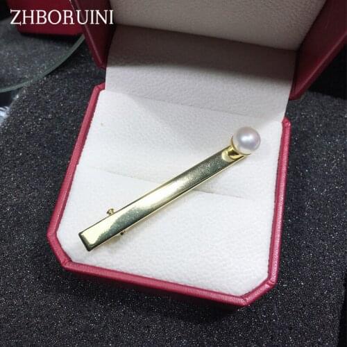ZHBORUI Natural Freshwater Pearl Hairpins for Woman and Girls Retro Hair Accessories Duckbill Clip Metal Barrette Wholesale Gift