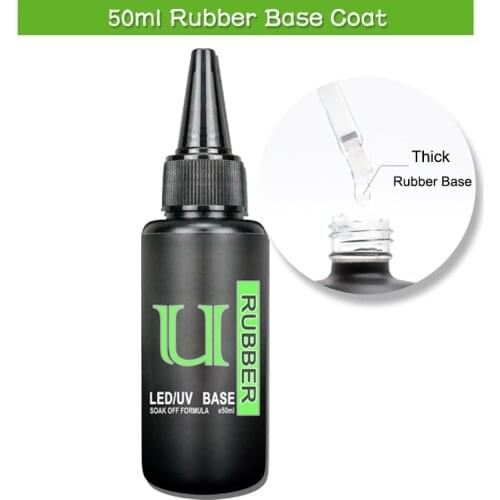 50ml Base and Top Coat for Gel Polish Nail Art Rubber Nail Base Coat Varnish Hybrid UV Gel Nail Polish Acid-free Primer Gellak