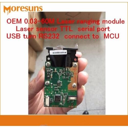 Free Ship laser distance measurement sensor TTL serial phase method USB turn RS232 connect MCU/0.03-60M Laser ranging module