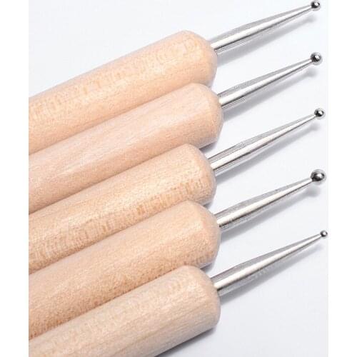 Wooden Pole Double - Head Point Drill Pen Color Drawing Pen 5