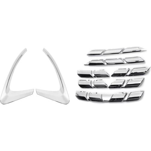 For Renault Kadjar 2015-2018 Rear Fog Lights Covers Abs & Car Front Grille Cover Abs for Renault Kadjar 2015 2016 2017