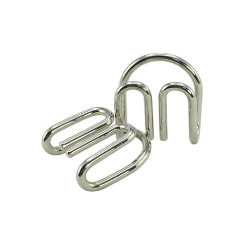 IQ M W Shaped Metal Wire Puzzle Brain Teaser Disentanglement Puzzles Game for Adults Children