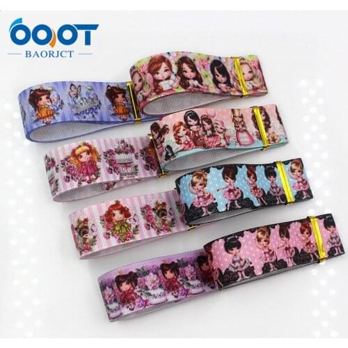 L-20817-834,25mm10yardsCartoon Thermal transfer Printed grosgrain Ribbons,Party decoration,Clothing DIY Materials