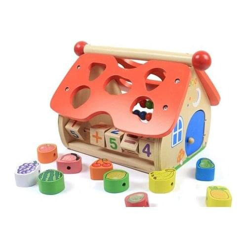 Math Toys Learning & Education Wooden toys wisdom house childrens cognition of color shape arithmetic educational toys 2017 new