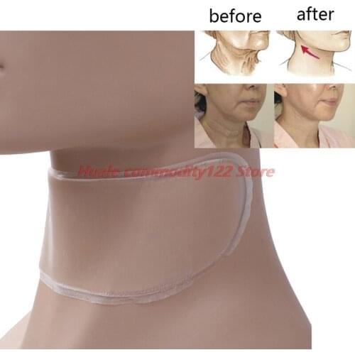 Reusable silicone neck pad tape anti wrinkle aging transparent neck lifting care