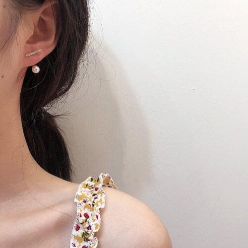 Retro Fashion Earrings Female All-Match Simple Word Earrings Super Fairy Temperament Earrings Party Jewelry Tide