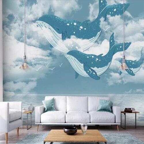 Custom wallpaper 3D three-dimensional embossed fortune tree elk background wall decoration waterproof material