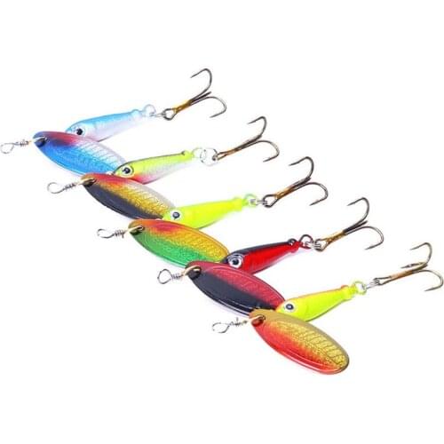 1pcs 5.5cm 9g Fishing Lure Wobblers Lures Spinners Spoon Bait For Pike Artificial Baits Metal Sequins Spinnerbait Fishing Tackle