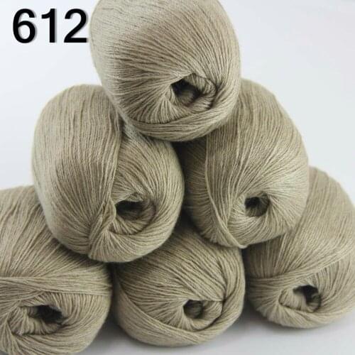 Sale 6balls X 50g pure high quality 100% cashmere warm soft Knitting Yarn Sand 233-612