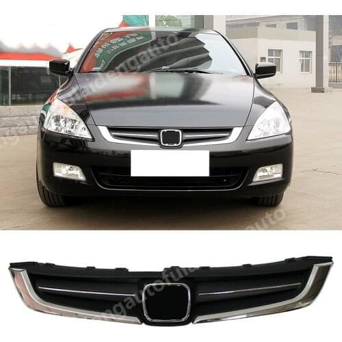 For Honda Accord MK7 2003-2007 new ABS Chrome Front Upper Bumper Mesh Grill Grille Car Styling Accessories