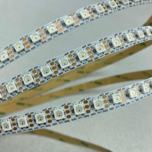 5m DC5V WS2812B led pixel strip,non-waterproof,96pcs WS2812B/M with 96pixels;WHITE PCB,only 4PIN