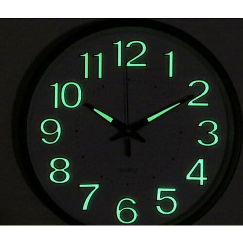 Luminous Creative Simple Wall Clock Quartz Mute Round Metal Modern Wall Clock Black Orologi Da Parete Home Decor AD50WC