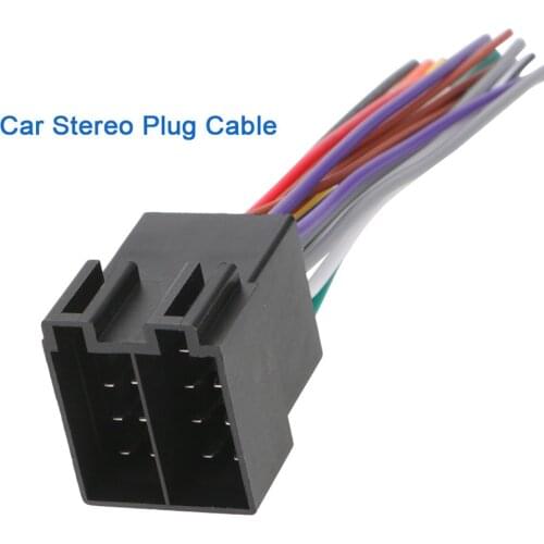 Universal Auto Replacement Male ISO Connector Plug Antenna Stereo Cable Harness Car Accessories 1pc Power Adapter Radio Wire