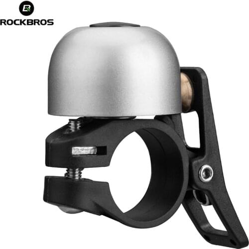 ROCKBROS Cycling Bike Bicycle Bell Aluminium Horn Ring MTB Bike Mini Bell Handlebar Ring Clear Loud Sound Bicycle Accessories