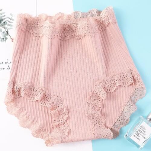100KG Extra Large Plus Size 4XL Panties Lace Sexy Underwear Womens High Waist Seamless Breathable Soft Triangle Shorts Briefs