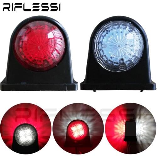 1 Pair 12V 24V Rear Light Trailer Truck Position Lamp LED Side Marker Lights Red White Tractor Parking Tail Light