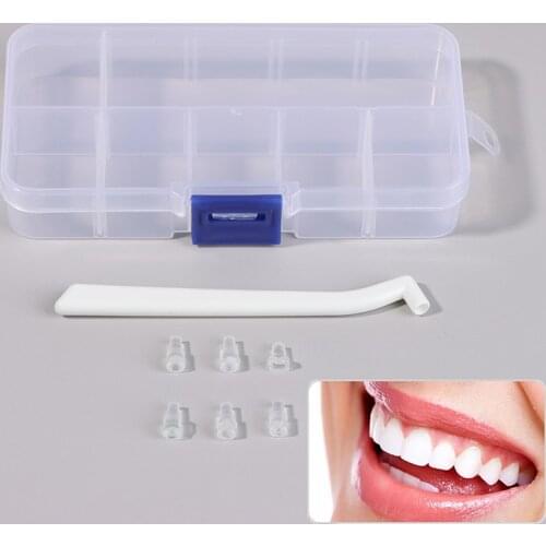 1 Handle+6 Mould/Set Dental Mini Orthodontic Bracket Tube Wire Bite Turbo Injection Mould Kit Accessories