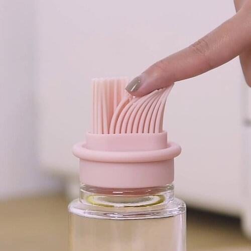 1Pc Portable Oil Bottle with Brush Liquid Oil Pastry Kitchen Baking Tool Grill Cooking Dispender for BBQ Kitchen Gadgets