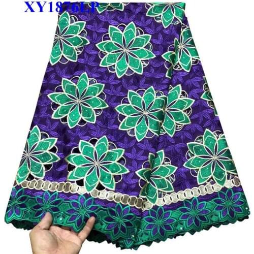 100% Soft Cotton Voile Lace Swiss Lace Fabric 2018 Latest High Quality Swiss Voile Laces in Switzerland For Wedding Dress KRT001