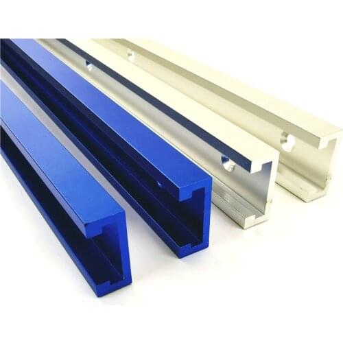 300-800mm Miter T-Track Woodworking Track Aluminum Alloy Track Gauge tilted Track Slot for Wood working Workbench fixed Tools