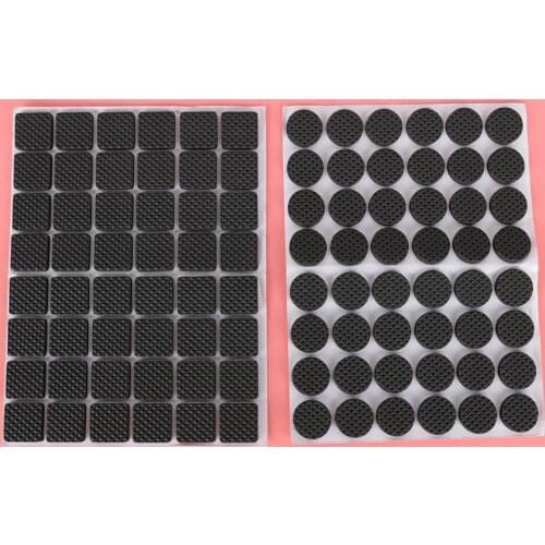 48 Pcs Non-slip Self Adhesive Furniture Rubber Table Chair Feet Pads Round Square Sofa Chair Leg Sticky Pad Floor Protectors Mat