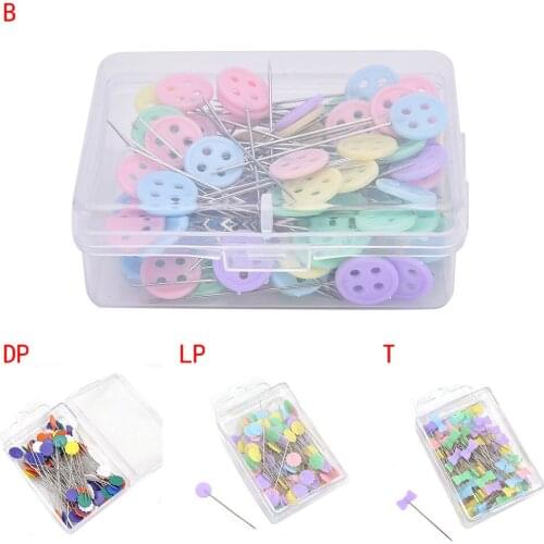 5 Styles Mixed Colors 100pcs/box Sewing Patchwork Pins Flower Head Pins Sewing Tool Needle Arts