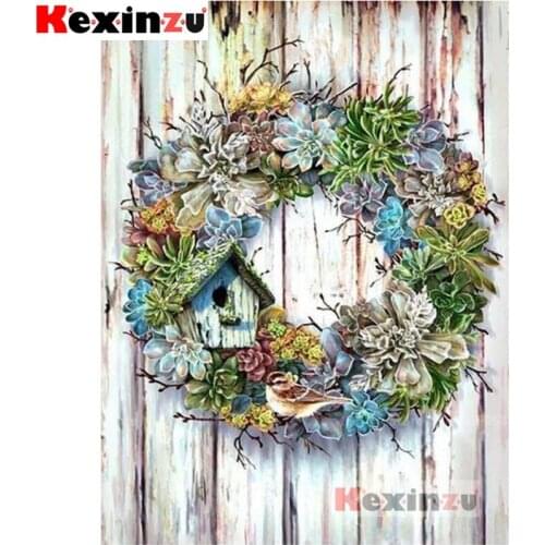 Kexinzu 5D DIY Full Square/Round Drill Diamond Painting "Grass circle" 3d Diamond Embroidery Cross Stitch home Decor Gift K#666