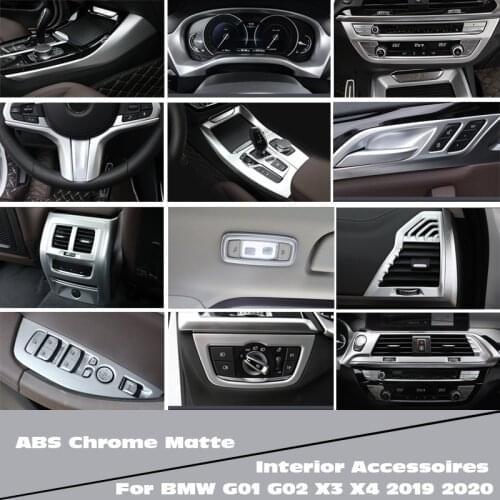 Car Styling For BMW X3 X4 G01 G02 2019 2020 Whole Interior Accessoires ABS Chrome matte Decoration Cover Trim