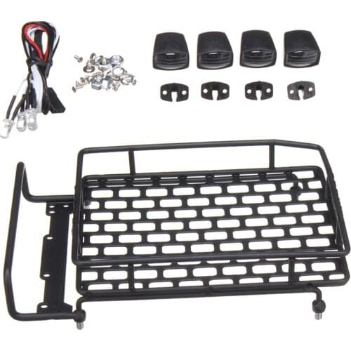 Roof Luggage Rack with Led lights for Tamiya CC01 SCX10 Axial 515B