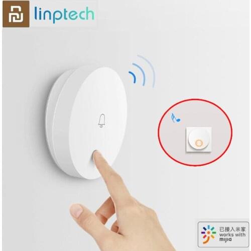 Youpin Linptech WIFI Self-power-generating Wireless Doorbell Work with APP Smart Control Memory Function AC 110-240V