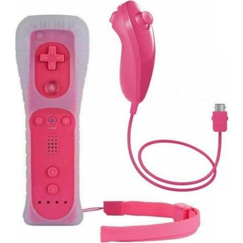 Wireless Remote Nunchuck Controller Wii Game Controller Joystick Left Hand Curved Game Nunchuk For Wii Gamepad Nunchuck Game