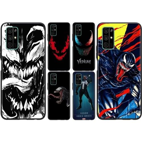 Marvel Venom Dark Hero For Huawei Honor 50 SE V30 View 20 V20 30i 30S 30 20S 20E 20i 20 Lite Pro Plus Black Phone Case