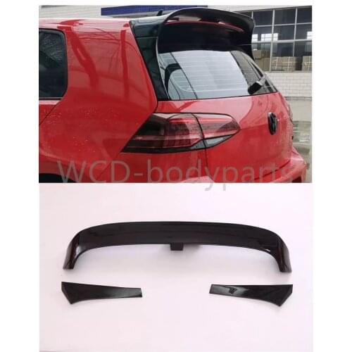For Volkswagen VW Golf 7 7.5 VII MK7 MK7.5 GTI R Rline Wagon 2014-2019 Carbon Fiber / ABS Rear Roof Spoiler Back Window Wings
