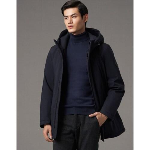 Bosideng flagship men winter jacket short classic detachable hat mens warm down jacket thicken warm coat b00145127