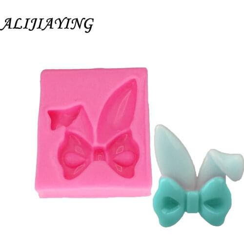 Bow shape silicone molds for 3D crafts Fondant Cake tool Cupcake Jelly Candy Chocolate Decoration Baking Tool D1314