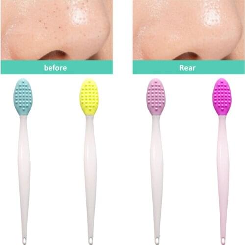 2020 Hot Soft Handheld Silicone Face Care Clean Brush Exfoliator Blackhead Removal Facial Cleansing Massager Brush Makeup Tools