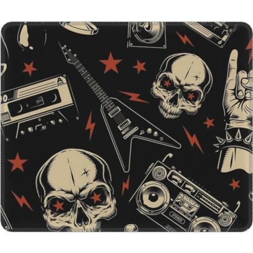 Retro Heavy Metal Crazy Mouse Pad Rock Roll Music Lockedge Mat Pads Rubber Office Home Deco Mat
