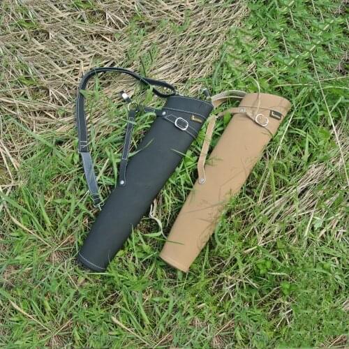 Pure leather Arrow Quiver 52X13 cm Side Belt Waist Holder Bag Accessory for Archery Hunting Shooting