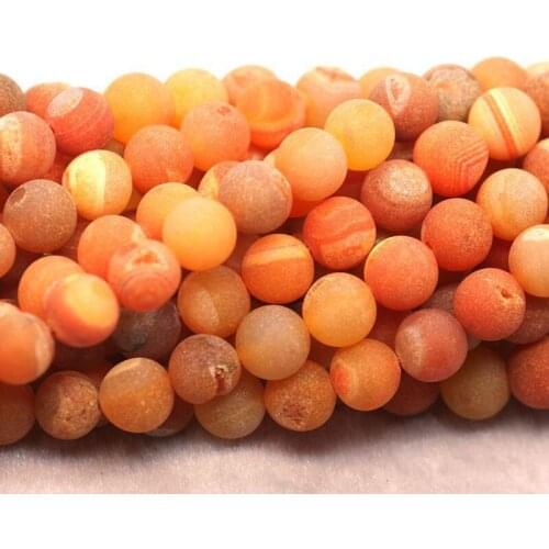 6-14mm Round Orange Druzy Drusy Beads Stripe Agates Beads For Jewelry Making Beads Bracelets 15'' Needlework DIY Beads Trinket