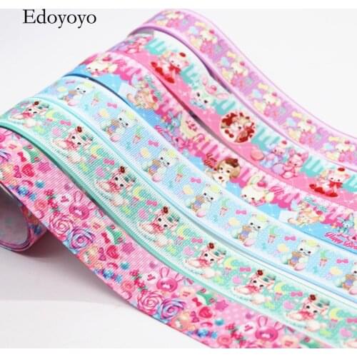 10 Yards Grosgrain Ribbon Cute Animals Printed Ribbon 1" 25MM For Hair Bows DIY Crafts Handmade Accessories M19062602