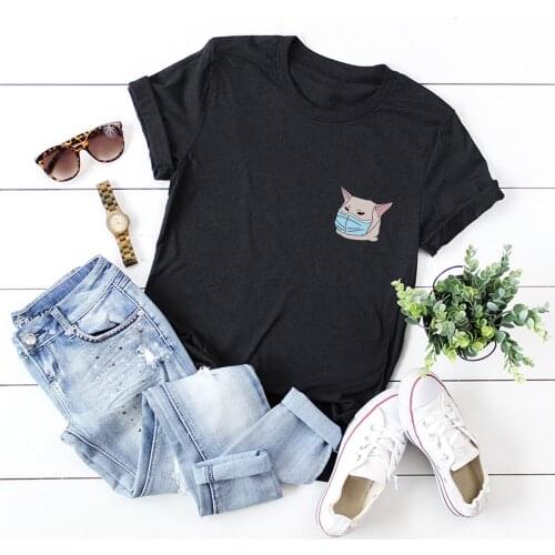 Summer Lovely Dog Print T Shirt 100%Cotton Women T-Shirt O Neck Short Sleeve Tees Women TShirts Kawaii Tops