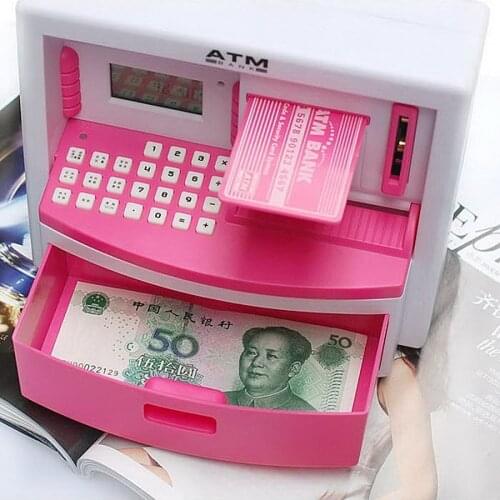Mini ATM Bank Toy Digital Cash Coin Storage Save Money Box ATM Bank Machine Money Saving Piggy Bank Kids Gift