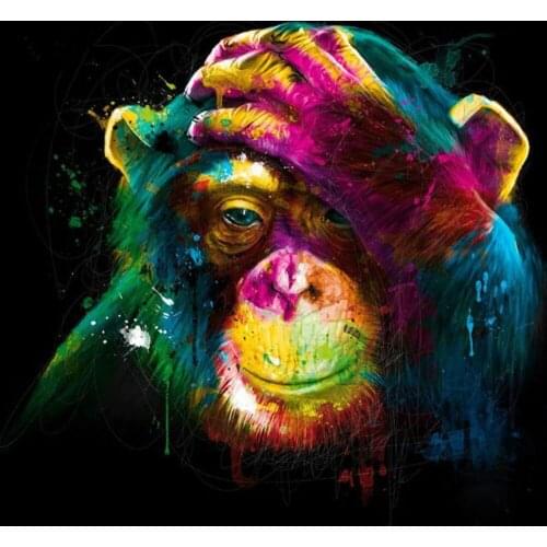 New Color Monkey Mosaic Full Resin Diamond Painting Cross Stitch Square Craft Embroidery Diy Needlework Pictures Of Rhinestones