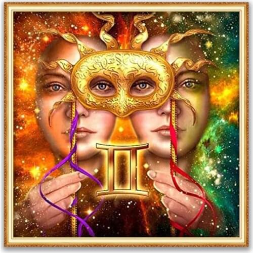 Region 12 Zodiac DIY Embroidery Cross Stitch 11CT Kits Needlework Craft Set Printed Canvas Cotton Thread Home Decoration Sell