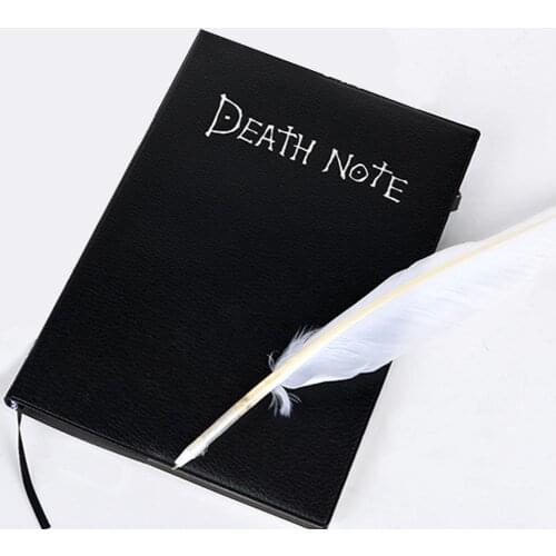 1pc Anime Death Note Notebook Set the New High-end Cool Leather Journal and Necklace Feather Pen Journal Death Note Pad for Gift