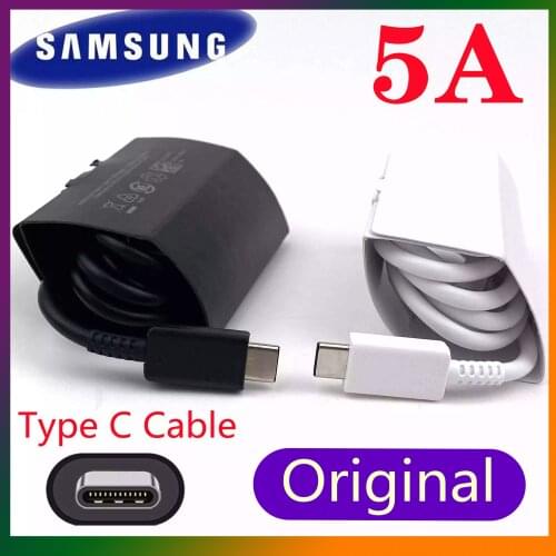 Original A90 Samsung Fast Charging 100CM USB 3.1 5A Type C To Tyoe C Cable For Galaxy Note10 A80 Note10+ S20 Ultra S21
