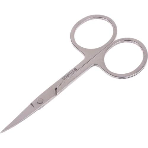 Portable Eyebrow Trimmer Scissors Stainless Steel Hair Removal Makeup Tool