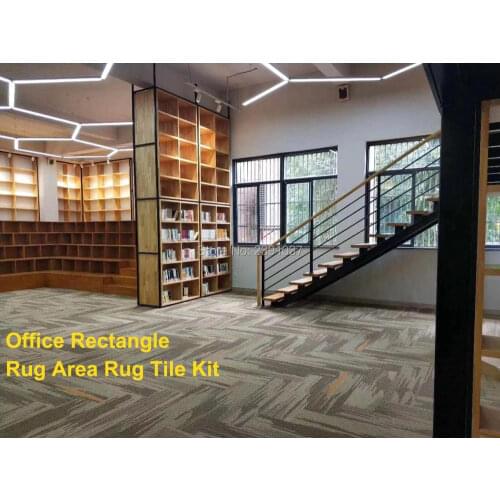 Size 25x100cm Eco-friendly Rectangle area rug Nordic Style INTERFACE FLOR CARPET TILES AREA RUG for Bedroom / Office