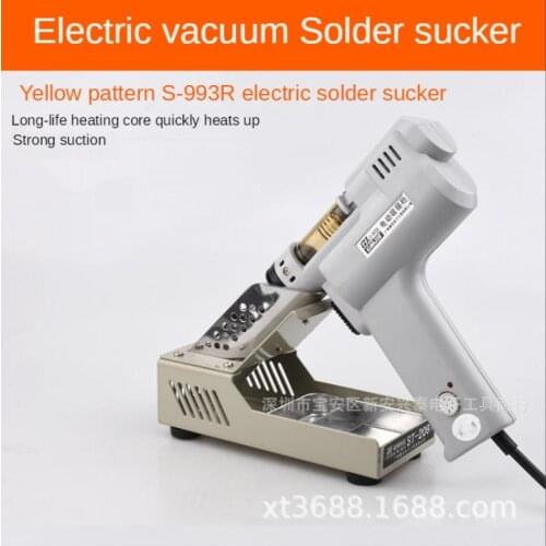 S-993A 100W Large Suction Electric Tin Suction Gun, Anti-Static Lead-Free Constant Temperature Adjustable Power Tool 220V 50Hz