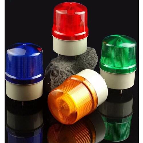 With voice LED Alarm Lamp light siren yellow blue red green LED warning light 12V 24V 110V 220V